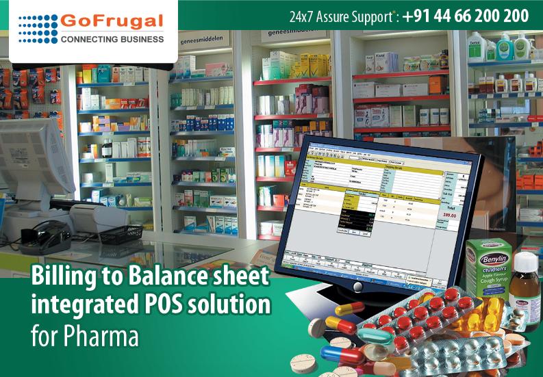 GoFrugal's Pharmacy Solution Highlights GoFrugal's Pharmacy Solution Highlights