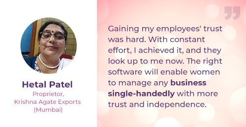 Krishna Agate Exports Hate Patel - Success story on Women's Day