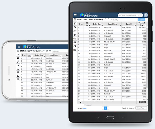 Smart report - real time business information Smart report - real time business information