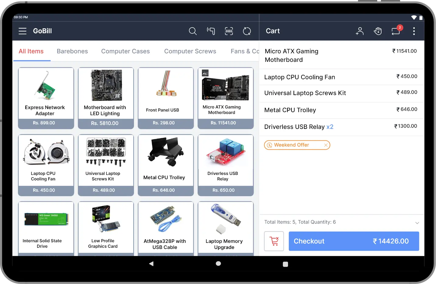 Electronic POS software