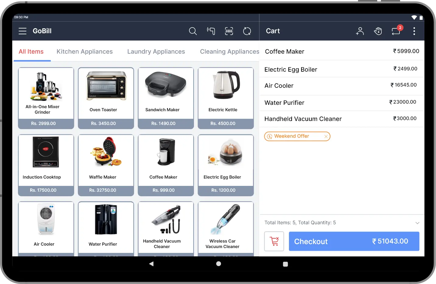 Electronic POS software