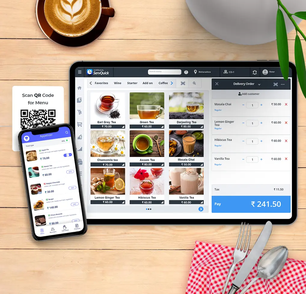 Tea shop POS software Quick service restaurant POS software